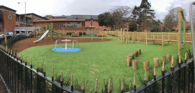 Completed playground, Queens Garden